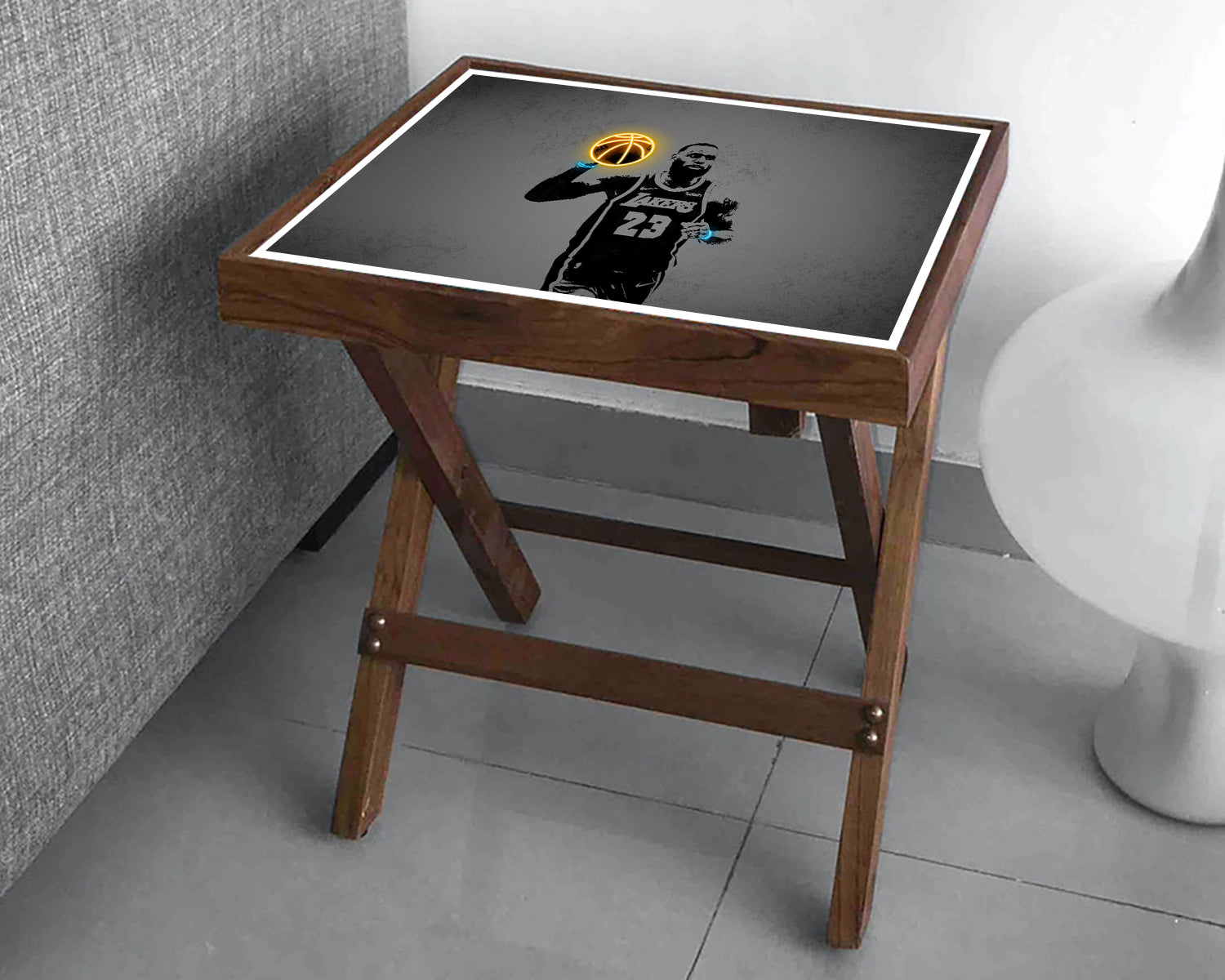 LeBron James Neon Effect Coffee and Laptop Table 