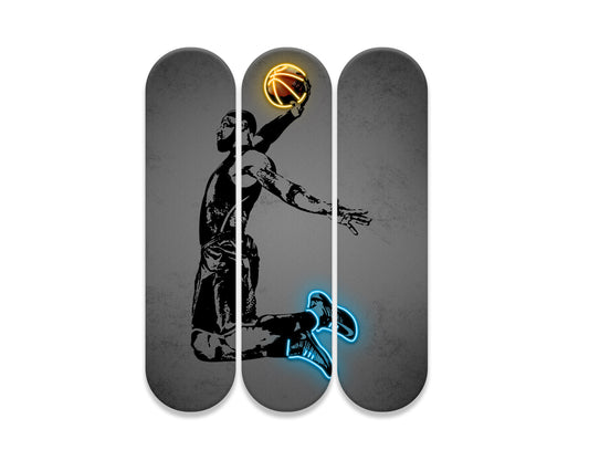 Lebron James Acrylic Skateboard Wall Art 